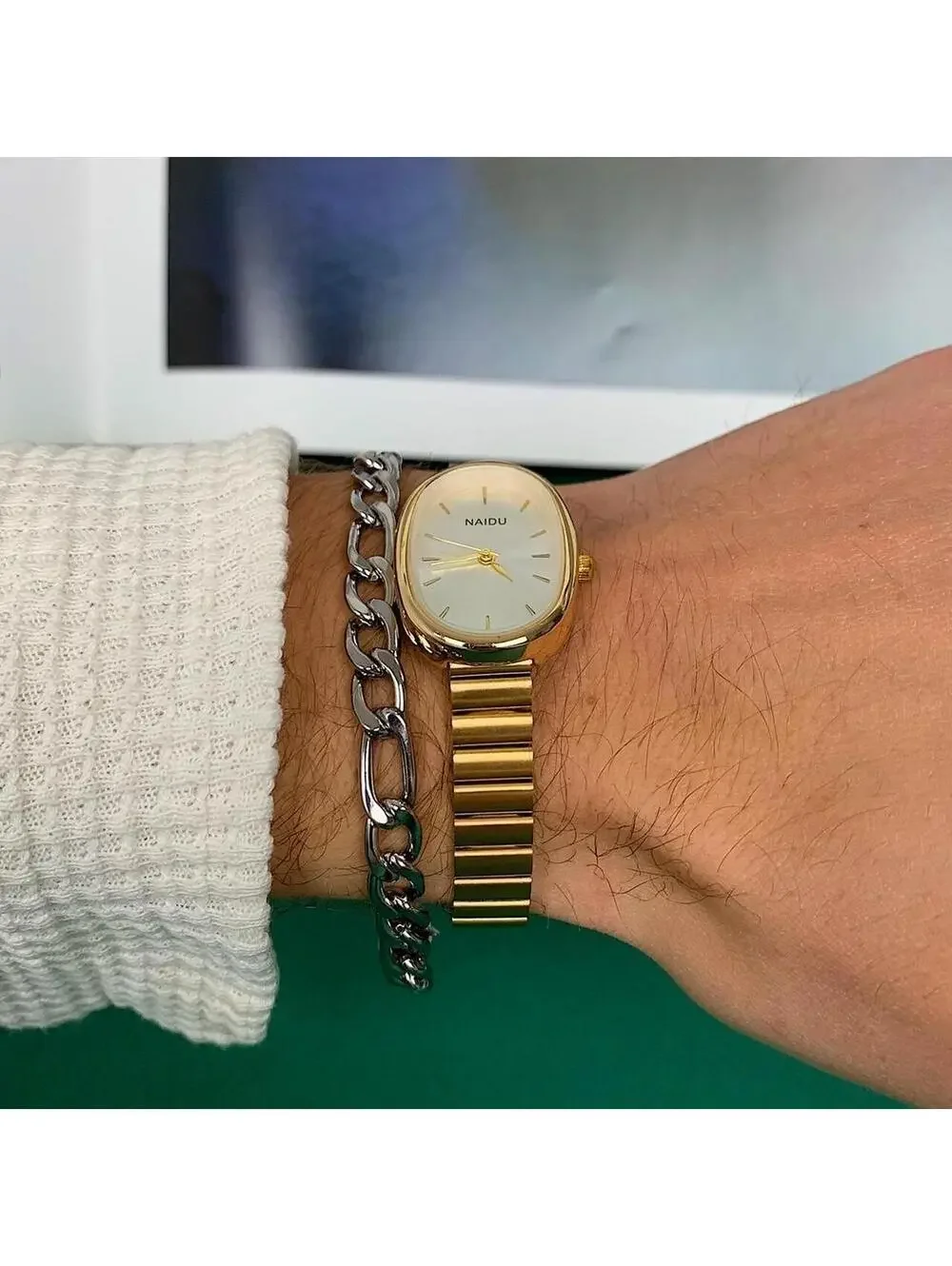 Y2K Style Gold Luxury Classy Sport Watch